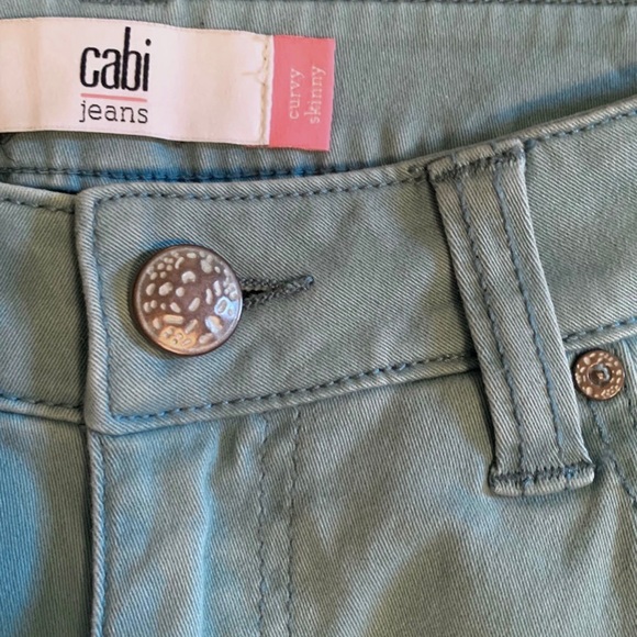 cabi colored teal denim jeans pants curvy skinny women’s 6 29x31 Excellent EUC - Picture 6 of 6